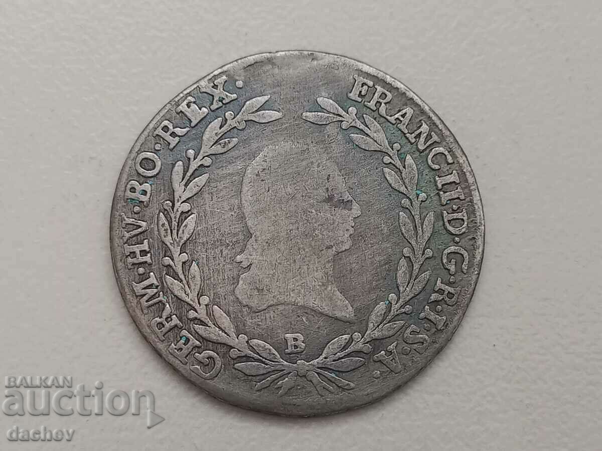 Rare Silver Coin Austria 20 Kreuzer Austria-Hungary 1795 with price 40.00 BGN | € 20.45 Rare Silver Coin Austria 20 Kreuzer Austria-Hungary 1795 with price 40.00 BGN | € 20.45