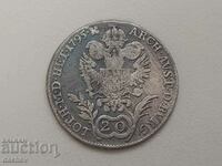 Рядка Сребърна Монета Австрия 20 кройцера Австроунгария 1795