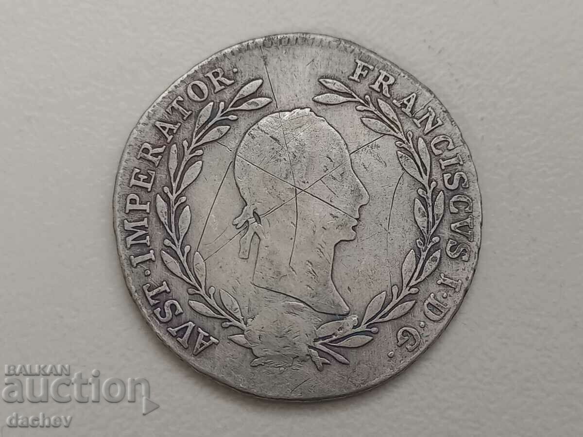 Rare Silver Coin Austria 20 Kreuzer Austria-Hungary 1829 with price 35.00 BGN | € 17.90 Rare Silver Coin Austria 20 Kreuzer Austria-Hungary 1829 with price 35.00 BGN | € 17.90