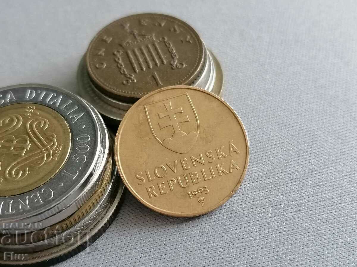 Coin - Slovakia - 1 crown | 1993 with price 1.20 BGN | € 0.61 Coin - Slovakia - 1 crown | 1993 with price 1.20 BGN | € 0.61