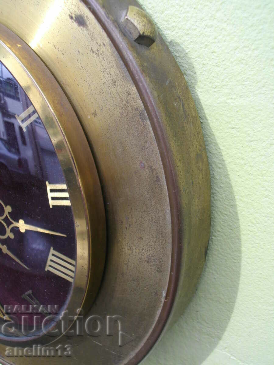 COLLECTIBLE OLD WALL CLOCK GDR BRONZE UPG HALLE DDR - 5 COLLECTIBLE OLD WALL CLOCK GDR BRONZE UPG HALLE DDR - 5