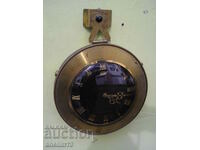 COLLECTIBLE OLD WALL CLOCK GDR BRONZE UPG HALLE DDR