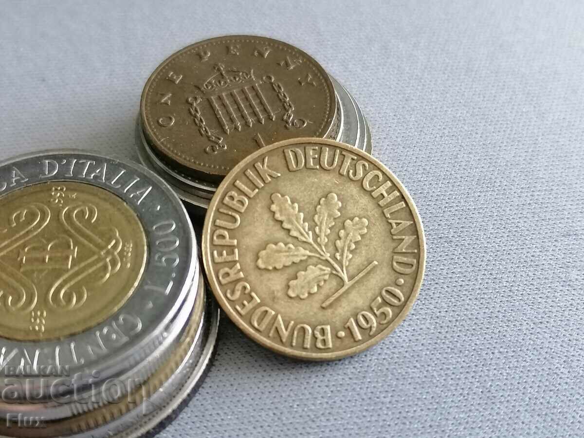 Coin - Germany - 10 pennies 1950; series F with price 1.10 BGN | € 0.56