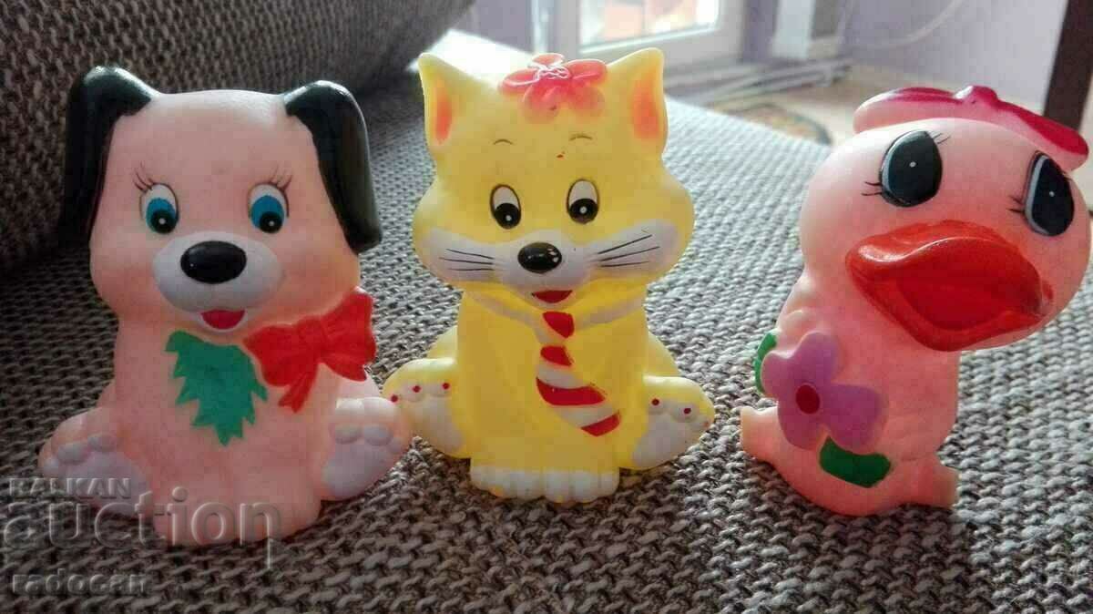 Old rubber toys