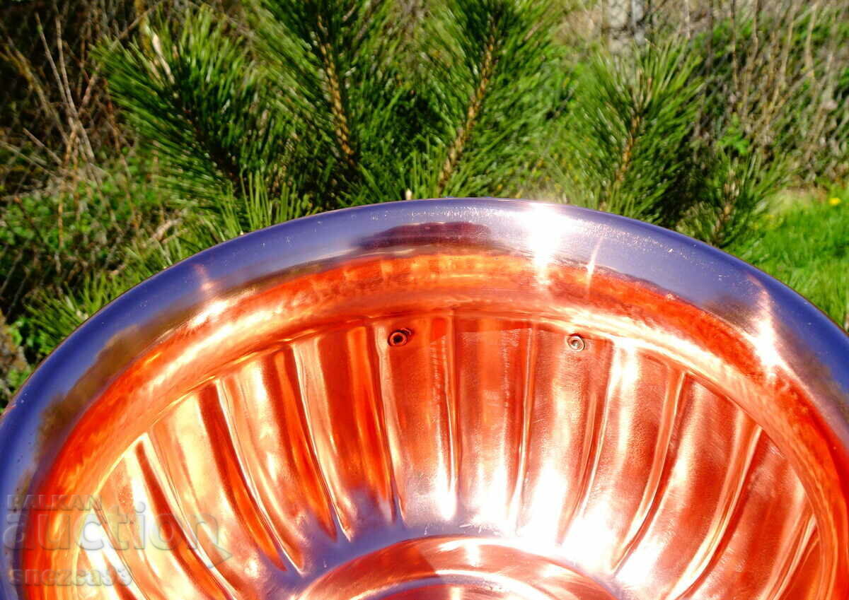 Copper pot, pure red copper, relief - 6