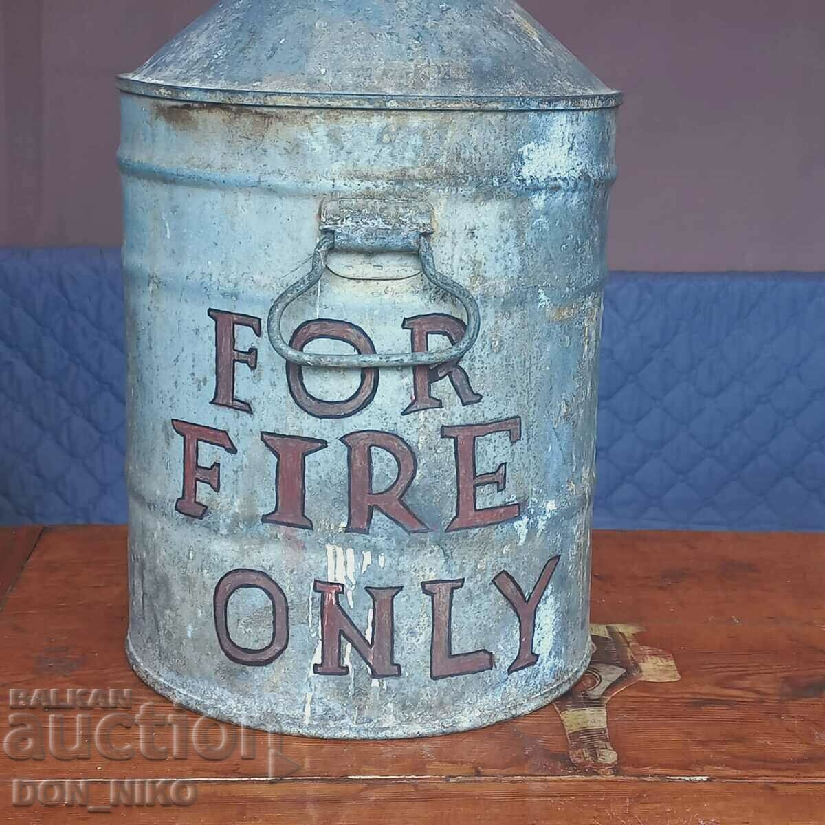 Fireproof, galvanized container, barrel-25 liters