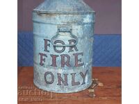 Fireproof, galvanized container, barrel-25 liters