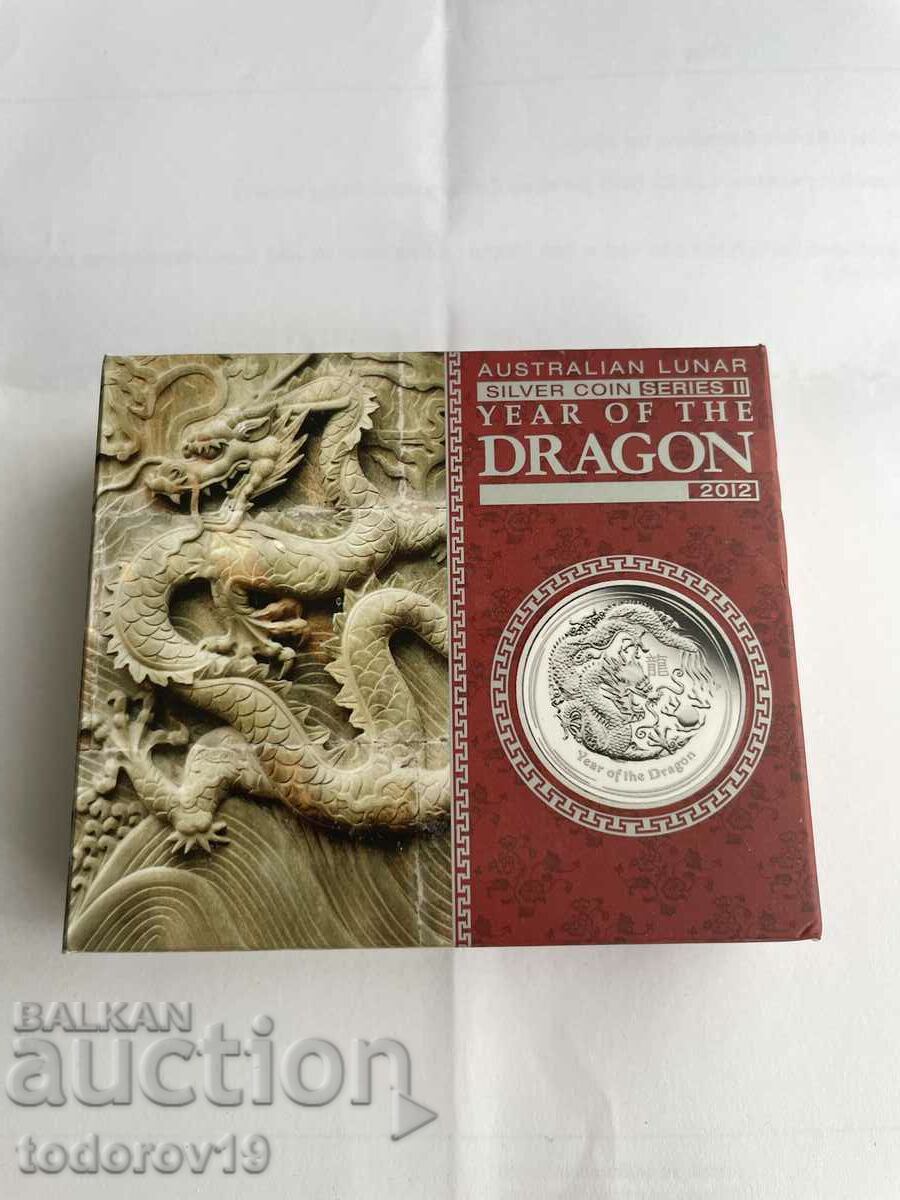 1/2 oz Argint „Proof” Anul Dragonului 2012