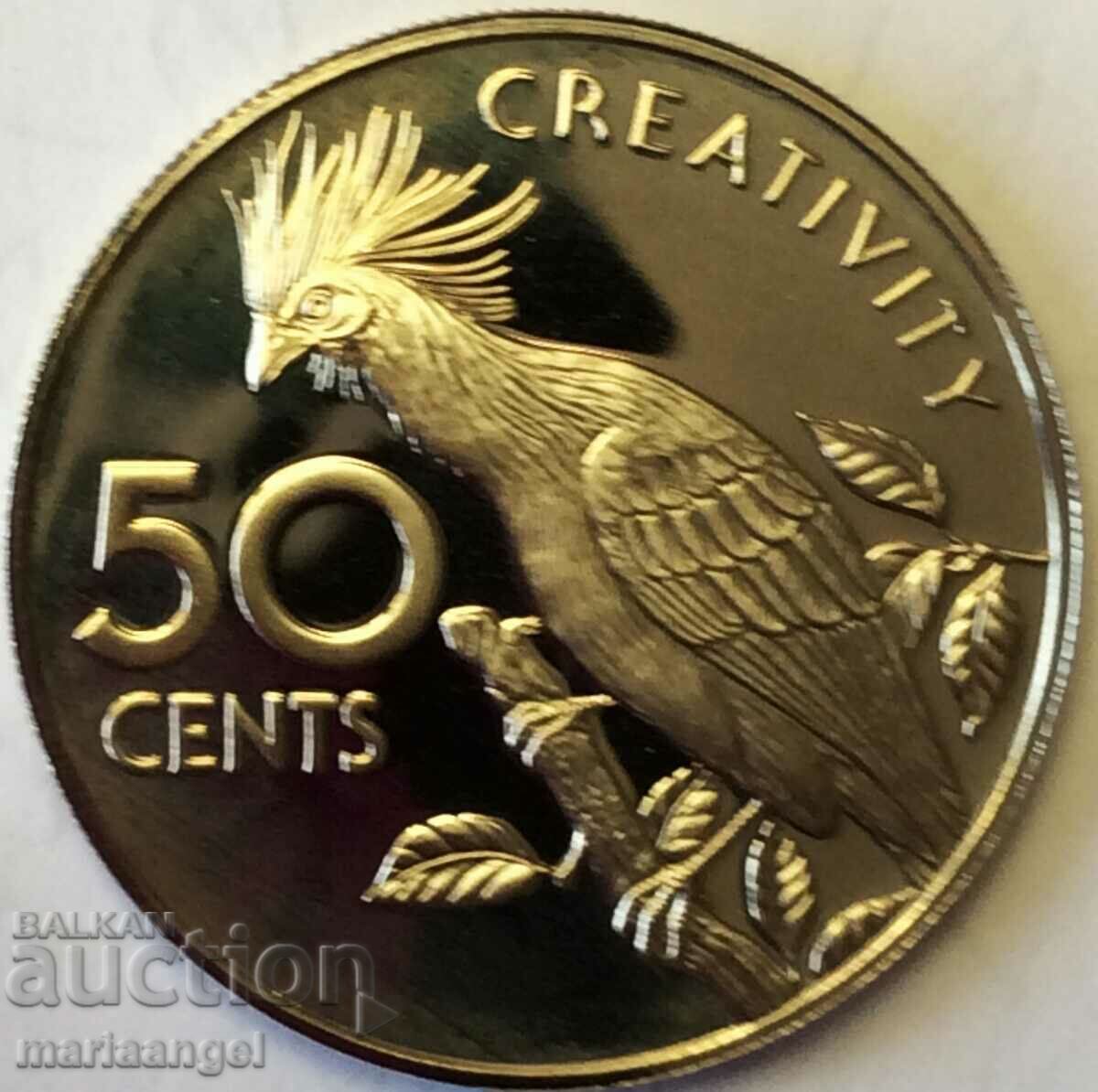 Гвиана 50 цента 1978 минт 5044 бр UNC PROOF Rare