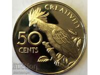 Guyana 50 cents 1978 mint 5044 pcs UNC PROOF Rare