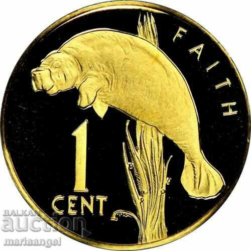 Guyana 1 cent 1978 monet 5044 buc UNC PROOF Rar