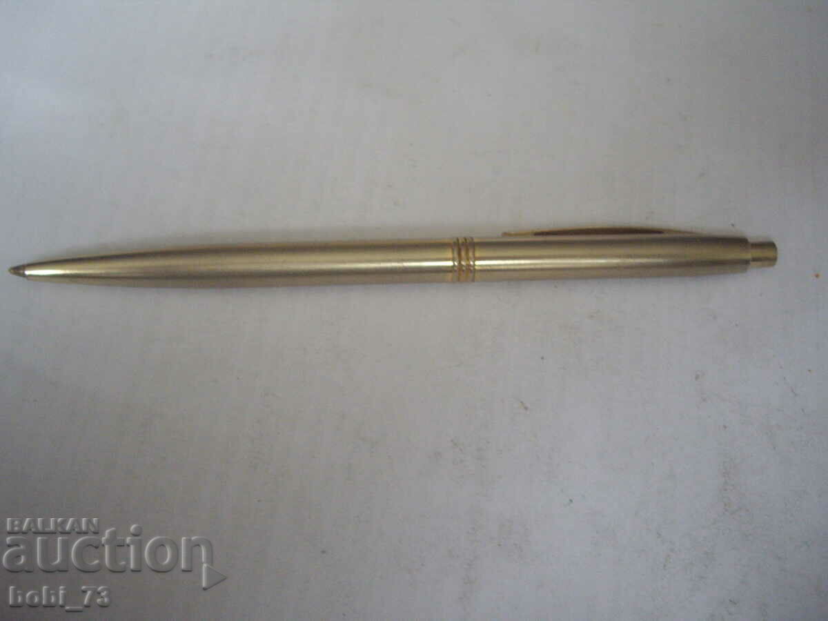 Gold-plated pen.