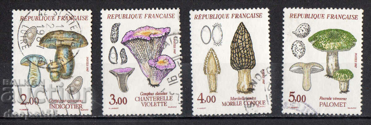 1987. France. The nature of France, mushrooms, 5th series.