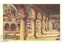 Carte poștală veche - Mănăstirea Rila - Biserica