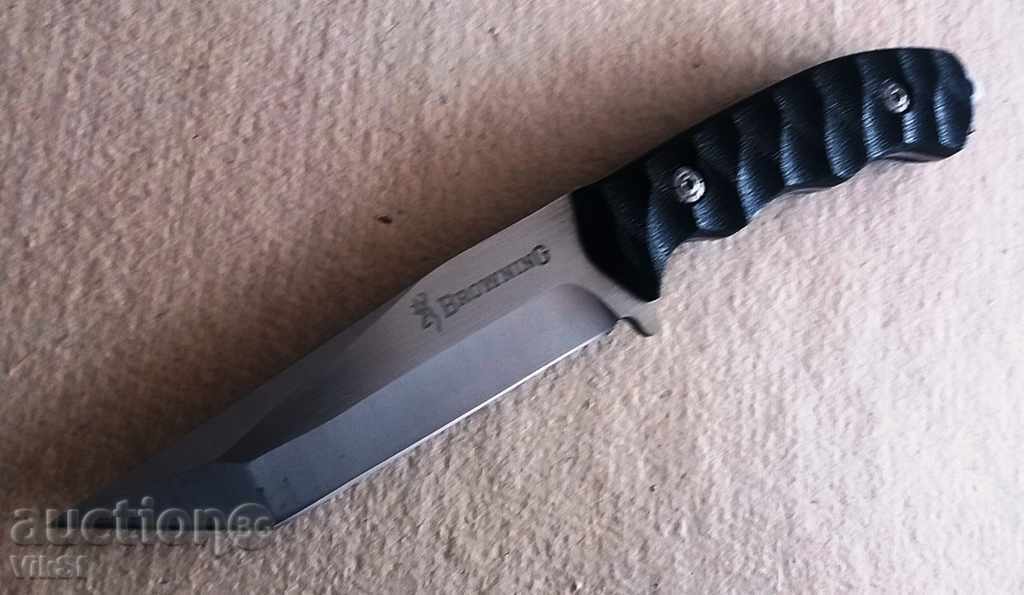 Auction Great hunting knife with browning Tanto Blade 115x230 Auction Great hunting knife with browning Tanto Blade 115x230