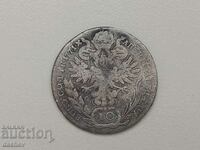 Рядка Сребърна Монета Австрия 10 кройцера Австроунгария 1771