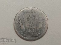 Monedă de argint rară Austria 10 Kreuzer Austro-Ungaria 1775