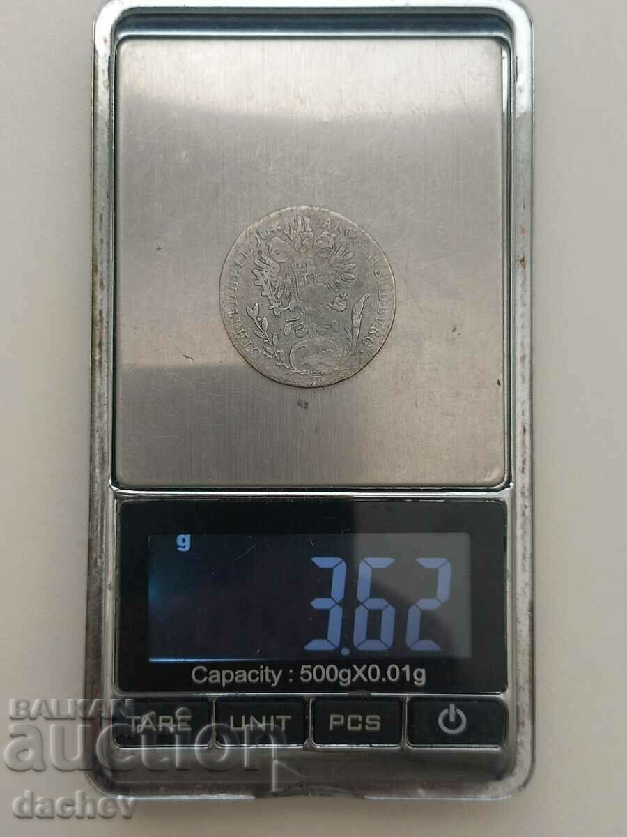 Auction Rare Silver Coin Austria 10 Kreuzer Austria-Hungary 1790 Auction Rare Silver Coin Austria 10 Kreuzer Austria-Hungary 1790