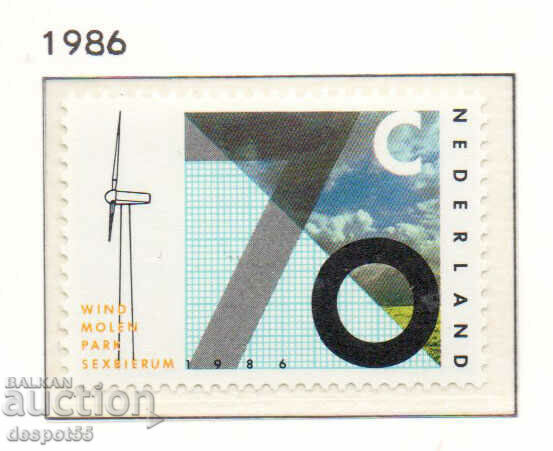 1986. The Netherlands. Wind energy - test installation.