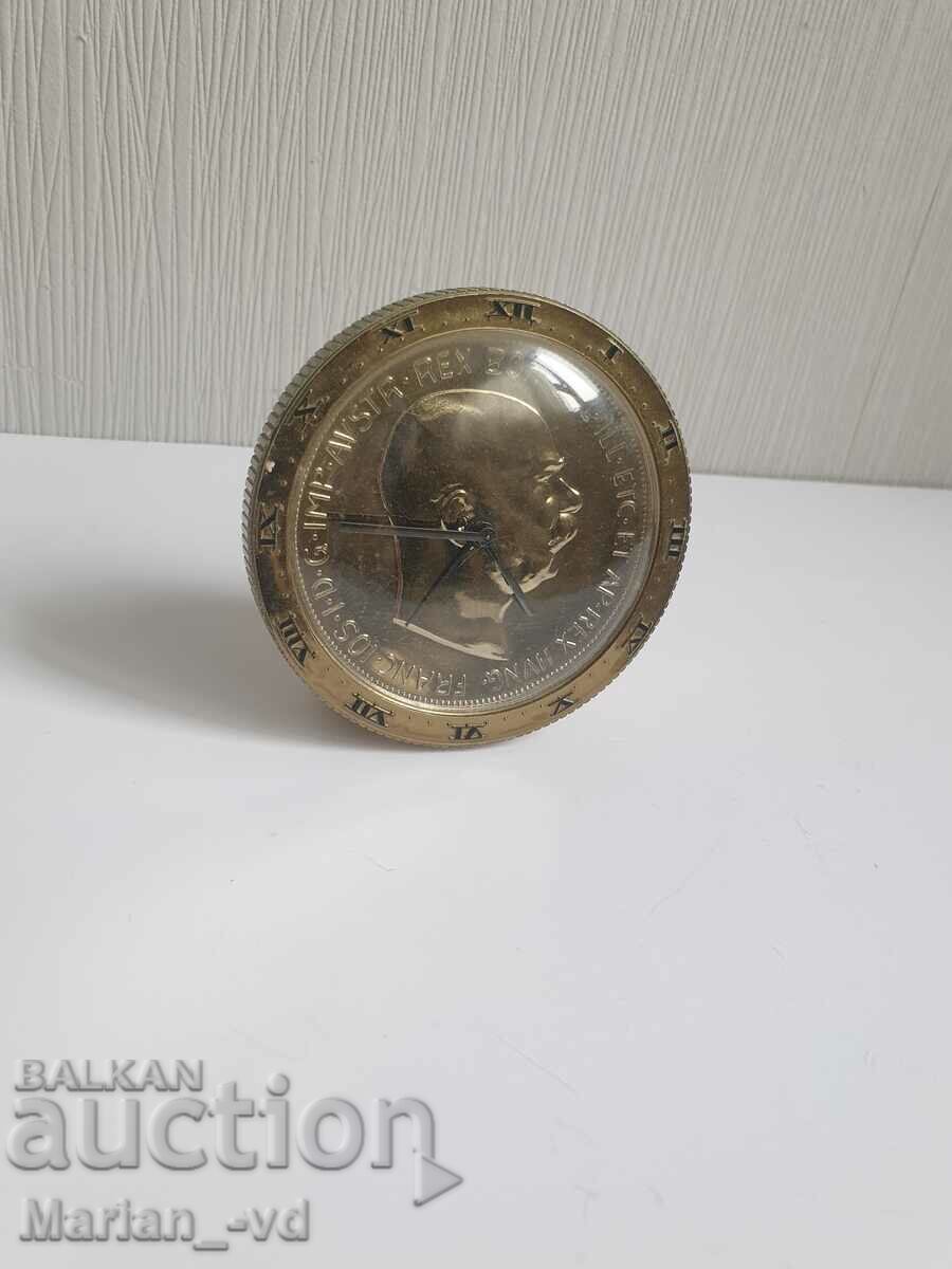 Delivery of Mechanical alarm clock with the image of Franz Joseph Delivery of Mechanical alarm clock with the image of Franz Joseph