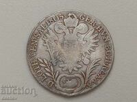 Rare Silver Coin Austria 20 Kreuzer Austria-Hungary 1805