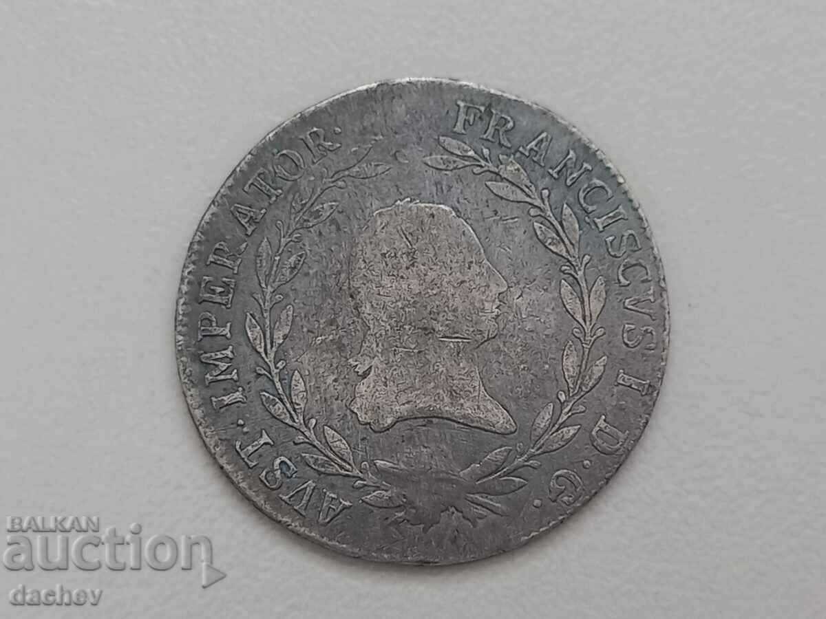 Rare Silver Coin Austria 20 Kreuzer Austria-Hungary 1809 with price 35.00 BGN | € 17.90