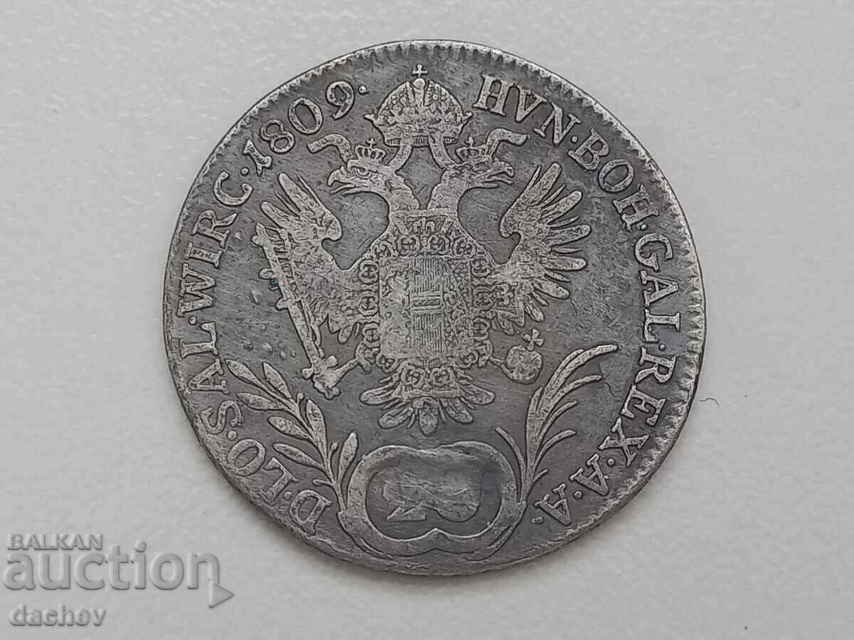 Σπάνιο ασημένιο νόμισμα Αυστρία 20 Kreuzer Αυστρία-Ουγγαρία 1809 Σπάνιο ασημένιο νόμισμα Αυστρία 20 Kreuzer Αυστρία-Ουγγαρία 1809