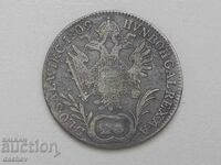 Monedă de argint rară Austria 20 Kreuzer Austro-Ungaria 1809