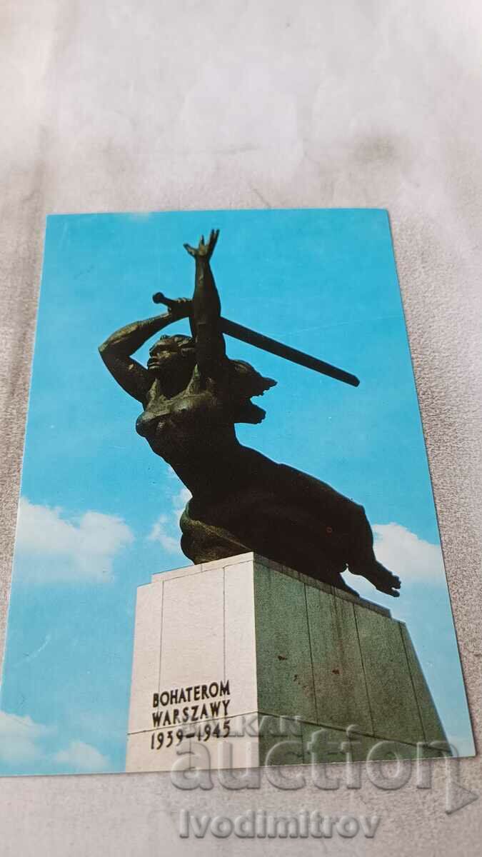 Καρτ ποστάλ Varszawa Pomnik Bohaterow Warszawy