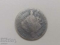 Monedă de argint rară Austria 20 Kreuzer Austro-Ungaria 1846