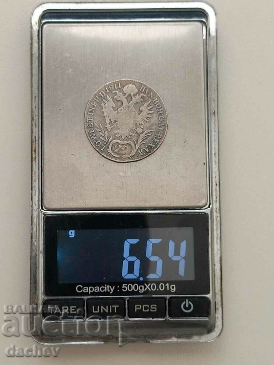 Δημοπρασία Σπάνιο ασημένιο νόμισμα Αυστρία 20 Kreuzer Αυστρία-Ουγγαρία 1811 Δημοπρασία Σπάνιο ασημένιο νόμισμα Αυστρία 20 Kreuzer Αυστρία-Ουγγαρία 1811