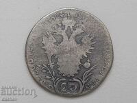 Monedă de argint rară Austria 20 Kreuzer Austro-Ungaria 1824