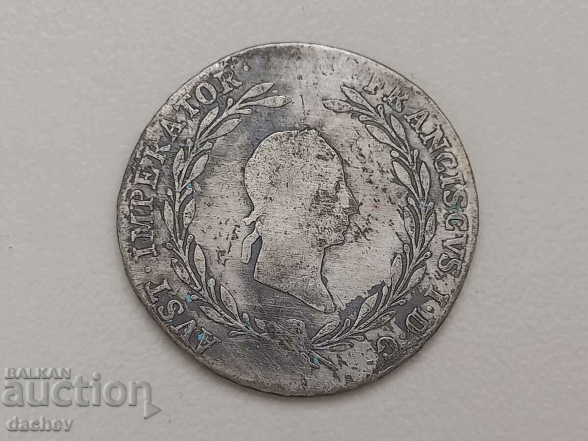 Rare Silver Coin Austria 20 Kreuzer Austria-Hungary 1828 with price 37.00 BGN | € 18.92 Rare Silver Coin Austria 20 Kreuzer Austria-Hungary 1828 with price 37.00 BGN | € 18.92