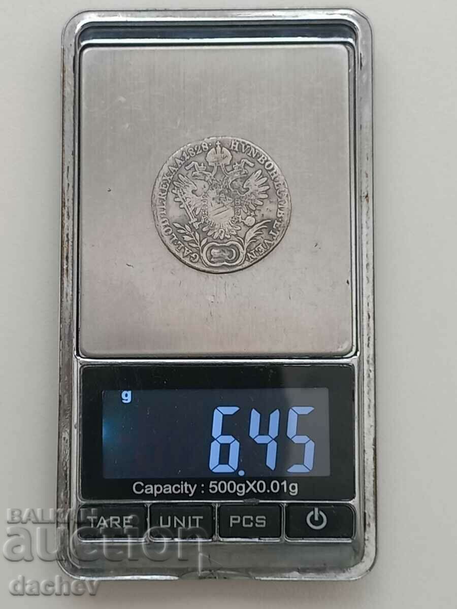Auction Rare Silver Coin Austria 20 Kreuzer Austria-Hungary 1828 Auction Rare Silver Coin Austria 20 Kreuzer Austria-Hungary 1828