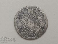 Рядка Сребърна Монета Австрия 20 кройцера Австроунгария 1828
