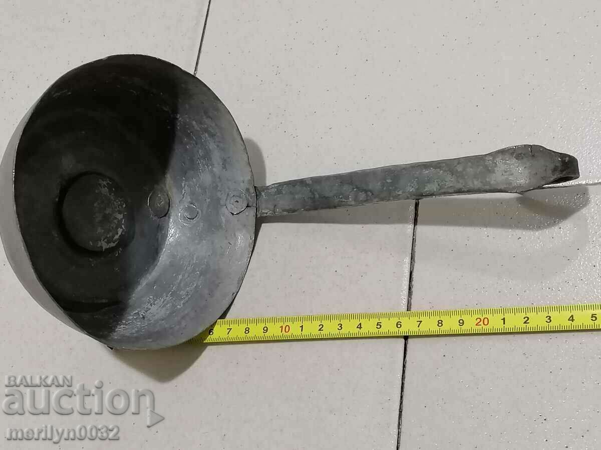 Old copper ladle, copper copper pot, pit, kishkil cap - 6 Old copper ladle, copper copper pot, pit, kishkil cap - 6