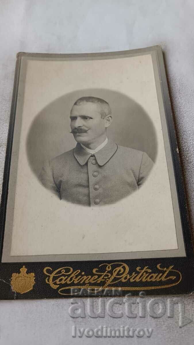 Снимка Мъж с мустаци Кюстенджа 1916 Картон