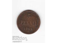 5 PENNIA - 1889 Ρωσία για τη Φινλανδία