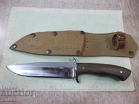 Hunting knife with leather handle from the cooperative, new