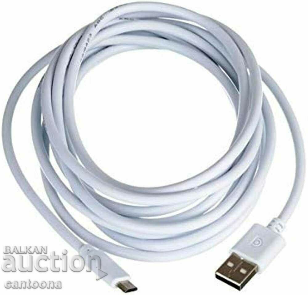 Griffin micro USB rubberized cable for mobile devices - 3 m.