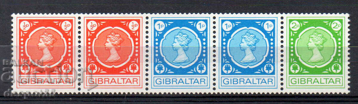 1971. Гибралтар. Нови ежедневни марки. Стрип.
