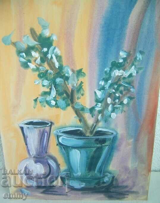 Still life watercolor, unsigned with price 35.00 BGN | € 17.90 Still life watercolor, unsigned with price 35.00 BGN | € 17.90