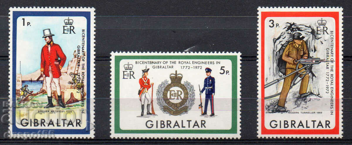 1972. Гибралтар. 200 год. на Кралските инженери в Гибралтар.