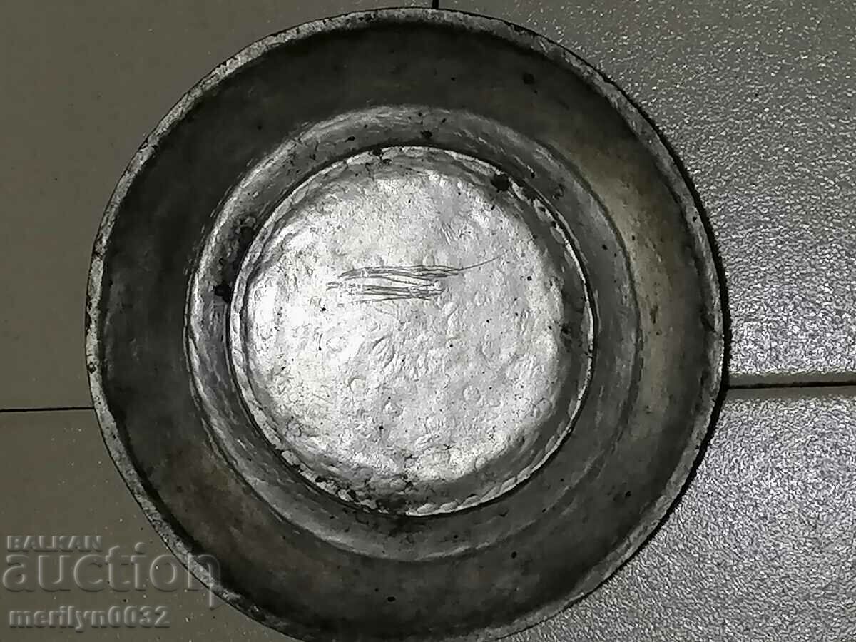 Стар меден сахан, бакър, паница, чиния, тас - 7