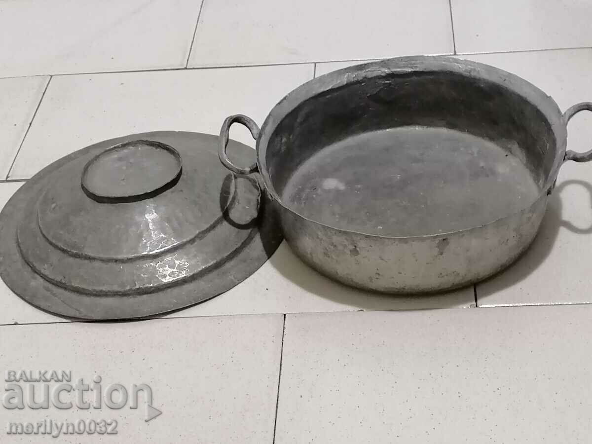 Tinned copper kadaifnik pot copper vessel pan with price 225.00 BGN | € 115.04 Tinned copper kadaifnik pot copper vessel pan with price 225.00 BGN | € 115.04