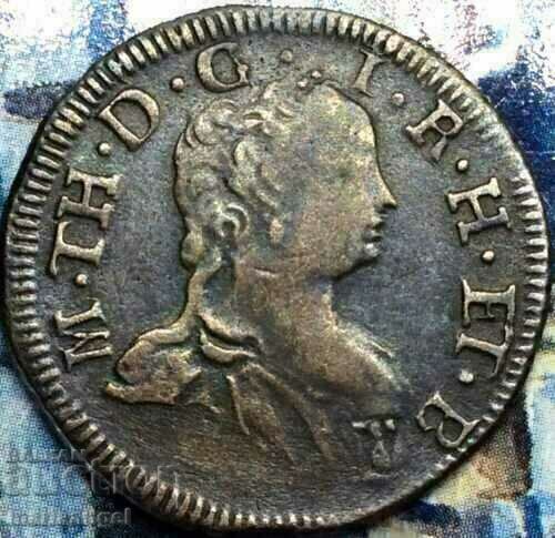 Austria for Italy 5 soldi 1758 Milan M. Theresia