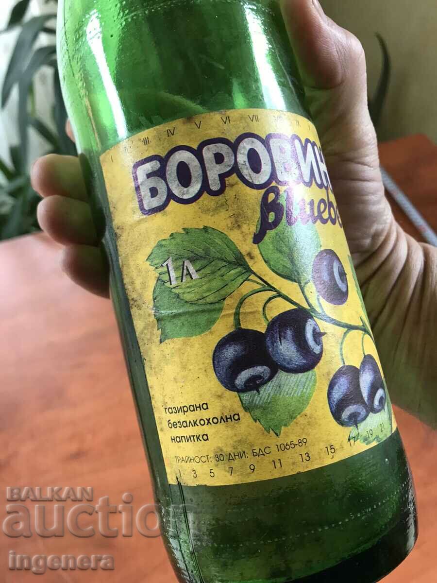 BOTTLE BOTTLE GLASS RETRO 1 LITER BLUEBERRY with price 8.00 BGN | € 4.09