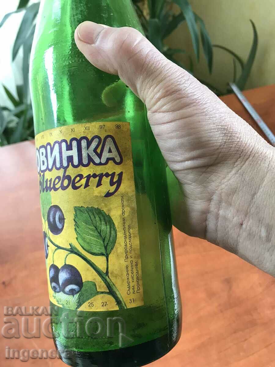 Auction  BOTTLE BOTTLE GLASS RETRO 1 LITER BLUEBERRY