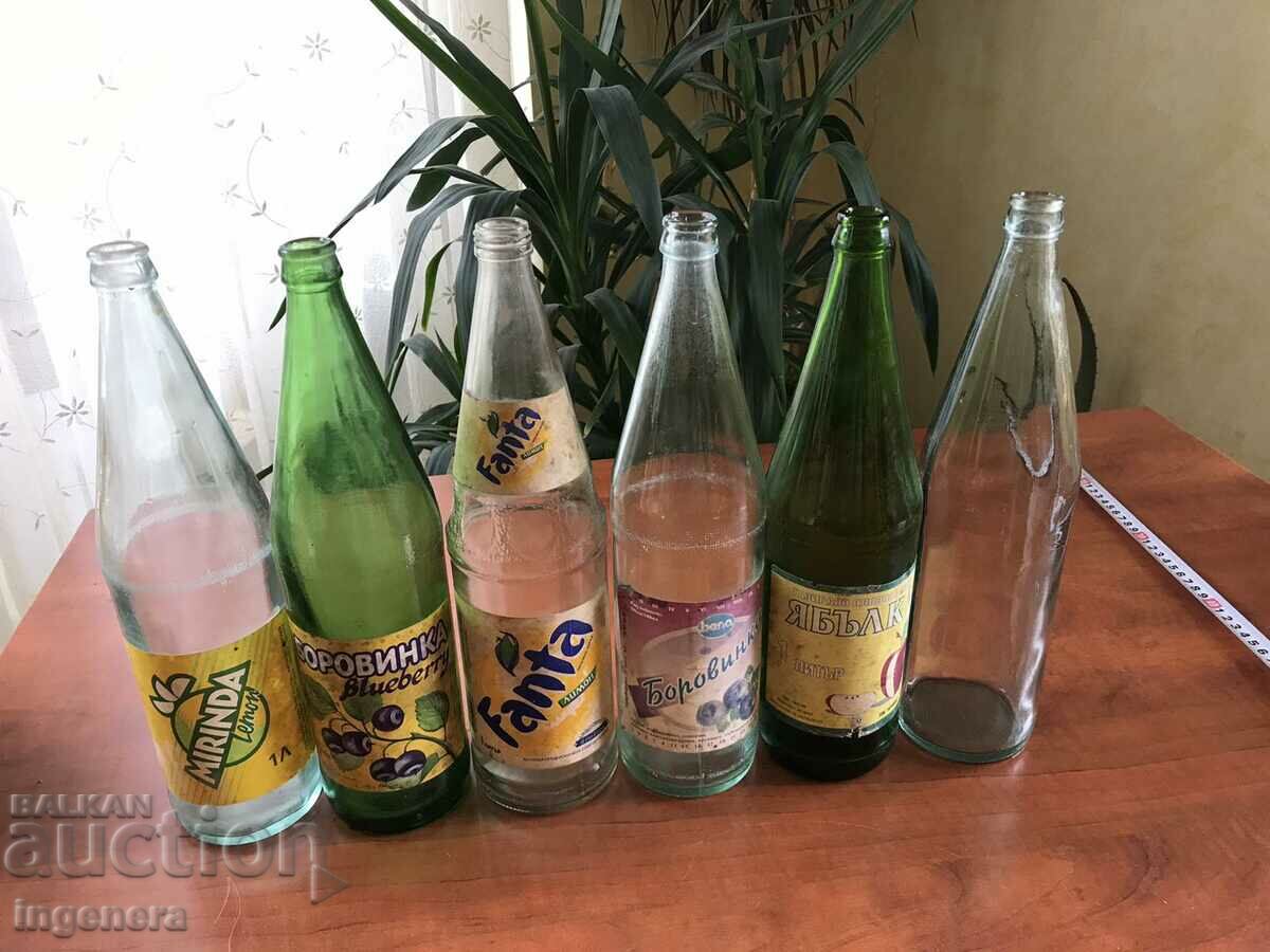 BOTTLE BOTTLE GLASS RETRO 1 LITER BLUEBERRY - 5