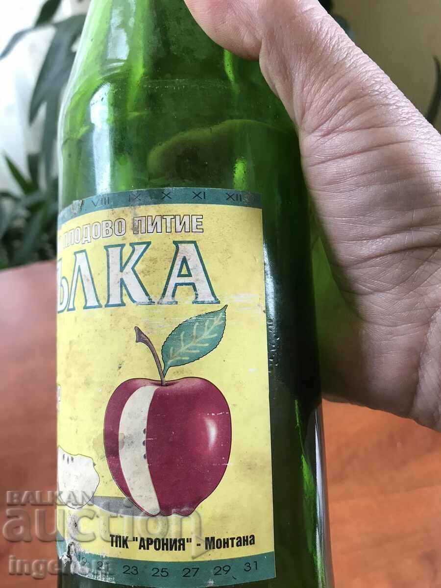 BOTTLE BOTTLE GLASS RETRO 1 LITER APPLE with price 8.00 BGN | € 4.09 BOTTLE BOTTLE GLASS RETRO 1 LITER APPLE with price 8.00 BGN | € 4.09